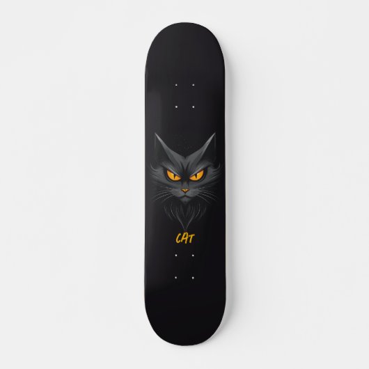 Black Cat Personalisiert Skateboard (Vorne)