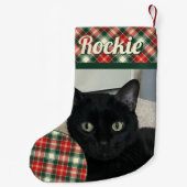 Black Cat Personalisiert Weihnachten Strumpf Kleiner Weihnachtsstrumpf (Rückseite)