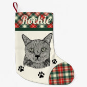 Black Cat Personalisiert Weihnachten Strumpf Kleiner Weihnachtsstrumpf (Vorderseite)