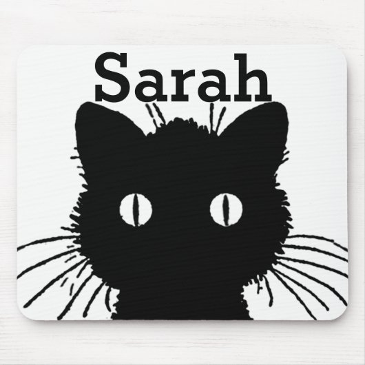 Black Cat personnalisiert Mousepad (Vorne)