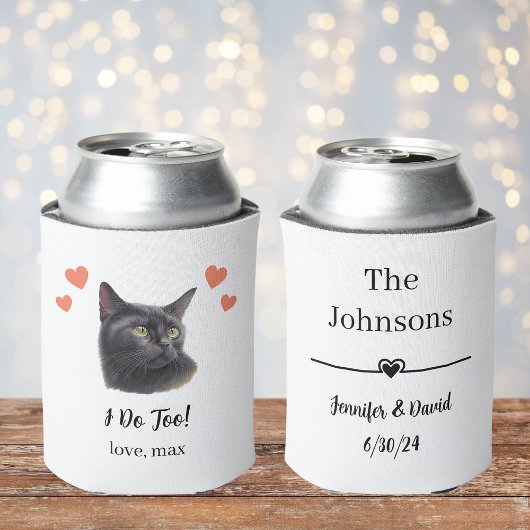 Black Cat Pet Wedding kann Cooler Gefallen Dosenkühler