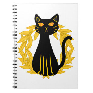 Black Cat Pets Horror Halloween Kids Notizblock