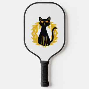 Black Cat Pets Horror Halloween Kids Pickleball Schläger