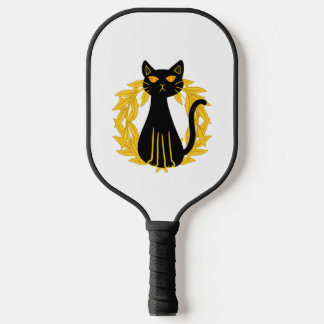 Black Cat Pets Horror Halloween Kids Pickleball Schläger