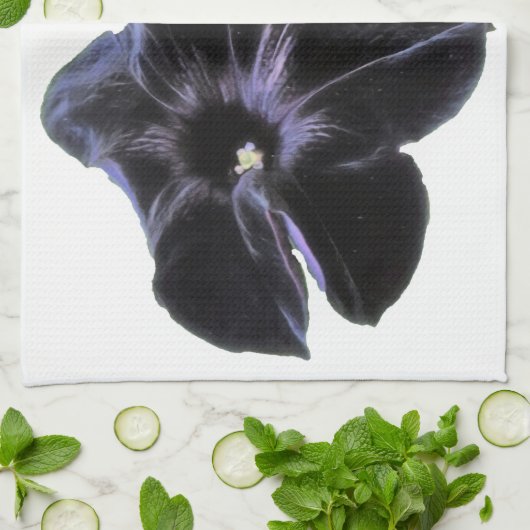 Black Cat Petunia Personalisiert Küchentücher (Gefaltet)