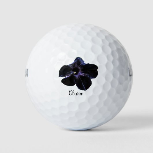 Black Cat Petunia Personalisierte Golfplätze Golfball (Vorderseite)