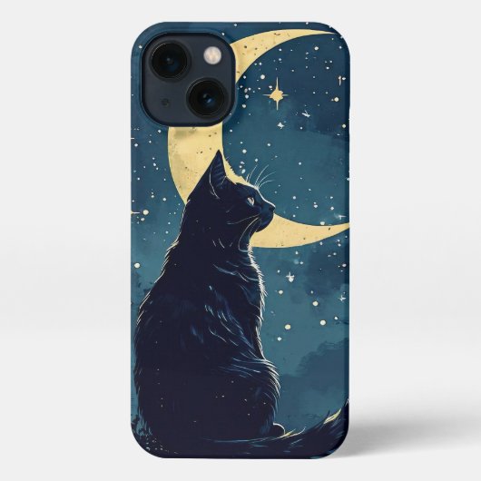 Black Cat Phone Case für iPhone Hülle (Rückseite)