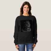 Black Cat Pile Hamburger Sweatshirt (Vorne ganz)