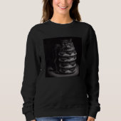 Black Cat Pile Hamburger Sweatshirt (Vorderseite)