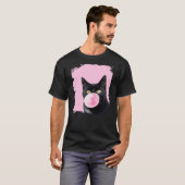 Black Cat Pink Bubble Gum T-Shirt (Vorne ganz)