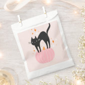 Black Cat Pink Halloween Geschenktütchen (Ausgeschnitten)