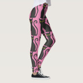 BLACK CAT PINK YOGA PANTS LEGGINGS (Rechts)