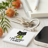 Black Cat Pizza & Coffee Night T-Shirt Schlüsselanhänger (Vorderseite rechts)