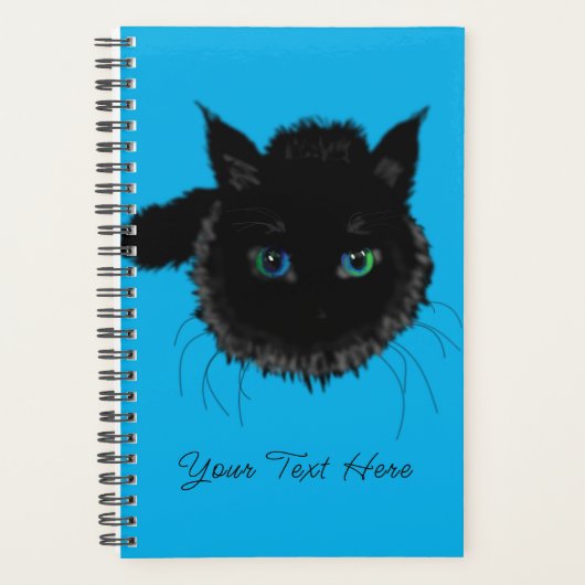 Black Cat Planner - Ihr Textname / Farben Planer (Vorderseite)