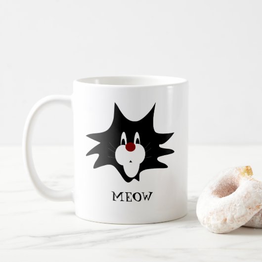 Black Cat Platsch Kaffeetasse (Mit Donut)