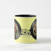 Black Cat Platten Retro Jazz Tasse - Vinyl Label C (Zentrum)