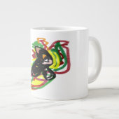 Black Cat Play Herbst Jumbo-Tasse (Vorderseite Rechts)
