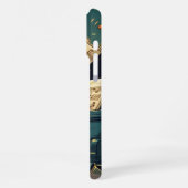 Black Cat Playing Piano Cool Pianist Gift iPhone Hülle (Linke Seite)