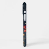 Black Cat Playing Saxophone Angry Saxophonist iPhone Hülle (Linke Seite)