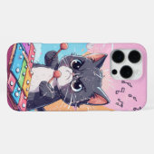 Black Cat Playing Xylophone Cute Xylophonist Gift iPhone Hülle (Rückseite (Horizontal))