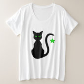 Black Cat Plus Size T - Shirt (Design vorne)