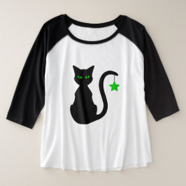 Black Cat Plus Size T - Shirt