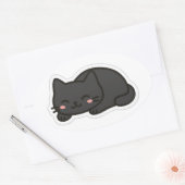 Black Cat PNG Sticker – Cute Kawaii Cat Loaf (Umschlag)