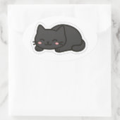 Black Cat PNG Sticker – Cute Kawaii Cat Loaf (Tasche)