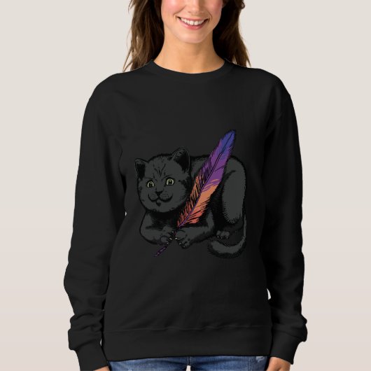Black Cat Poet Sweatshirt (Vorderseite)