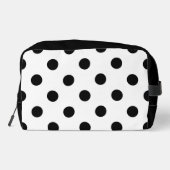 Black cat polka dot Print Sew toiletry Bag Waschbeutel (Rückseite)