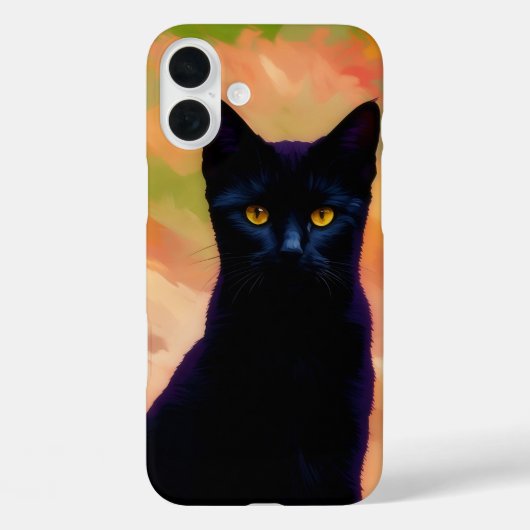 Black Cat Pop Art IPhone Case Kitty (Rückseite)