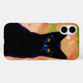 Black Cat Pop Art IPhone Case Kitty (Rückseite (Horizontal))