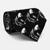 Black Cat Pop Art Krawatte (Gerollt)