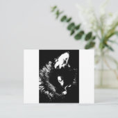 Black Cat Pop Art Postkarte (Stehend Vorderseite)