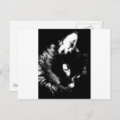 Black Cat Pop Art Postkarte (Vorne/Hinten)