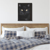 Black Cat Portrait Leinwanddruck (Insitu (Schlafzimmer))