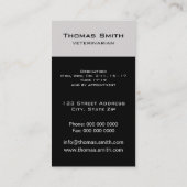 Black Cat Portrait Visitenkarte (Rückseite)