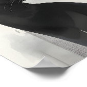 Black Cat Portrait Wall Art Perfect Gift  Poster (Ecke)