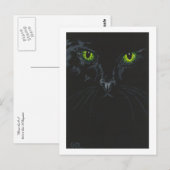 Black Cat Postcard Postkarte (Vorne/Hinten)