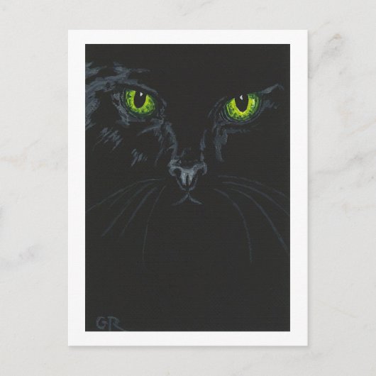 Black Cat Postcard Postkarte (Vorderseite)