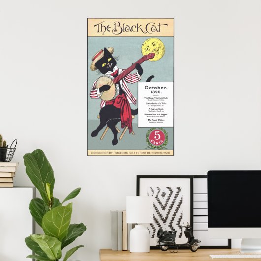 Black Cat Poster (Heimbüro)