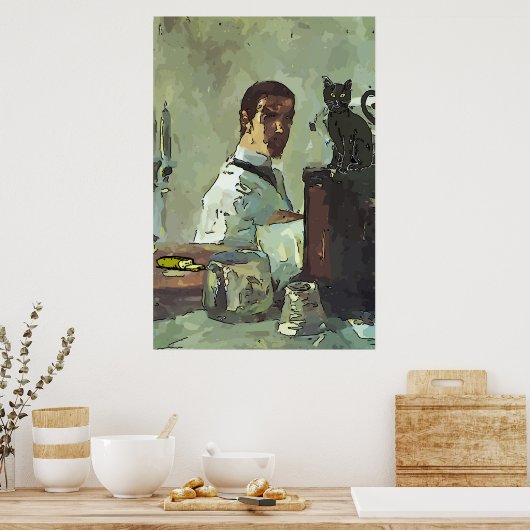 Black Cat Poster (Küche)