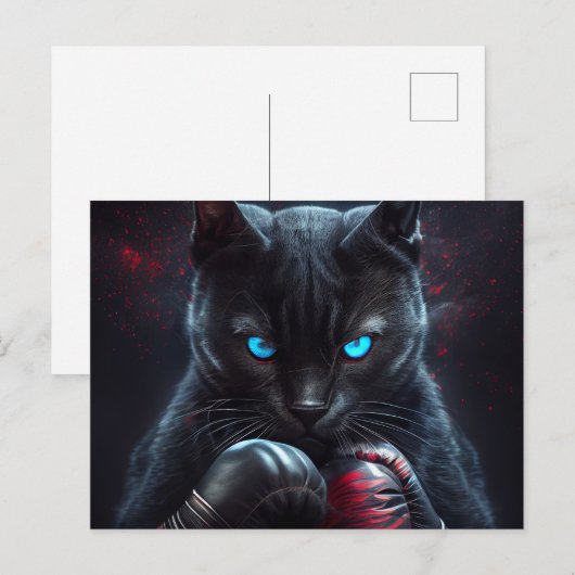 Black-Cat-Postkarten Postkarte (Vorne/Hinten)