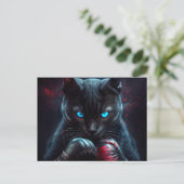 Black-Cat-Postkarten Postkarte (Stehend Vorderseite)