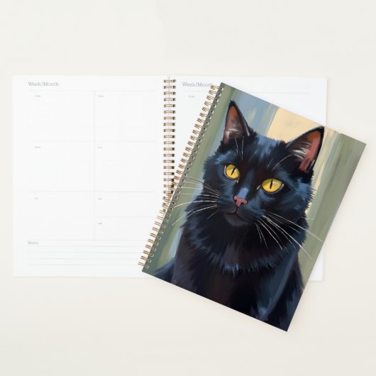 Black Cat | Pretty Kitten Watercolor Planer (Anzeige)