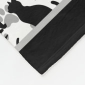 Black Cat Print Fleece Blankon (Ecke)