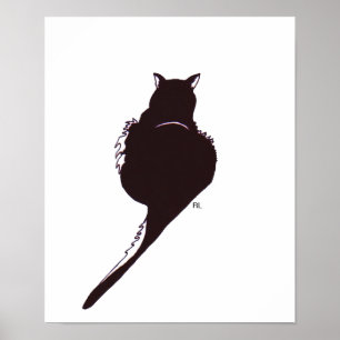 Black Cat Print Poster