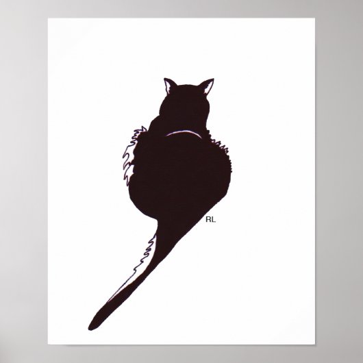 Black Cat Print Poster (Vorne)