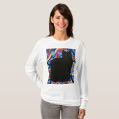 Black Cat Psychedelic Maureen Girard Colorful T-Shirt (Vorne ganz)