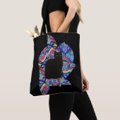 Black Cat Psychedelic Maureen Girard Colorful Tasche (Von Nahem)